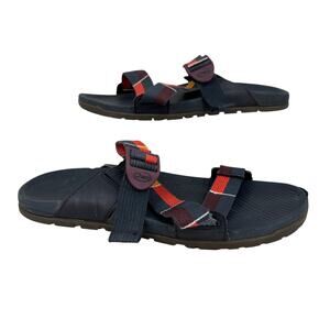 Chaco Lowdown Slide Sandals Women's Size 10 Navy Color Block Comfort Beachy